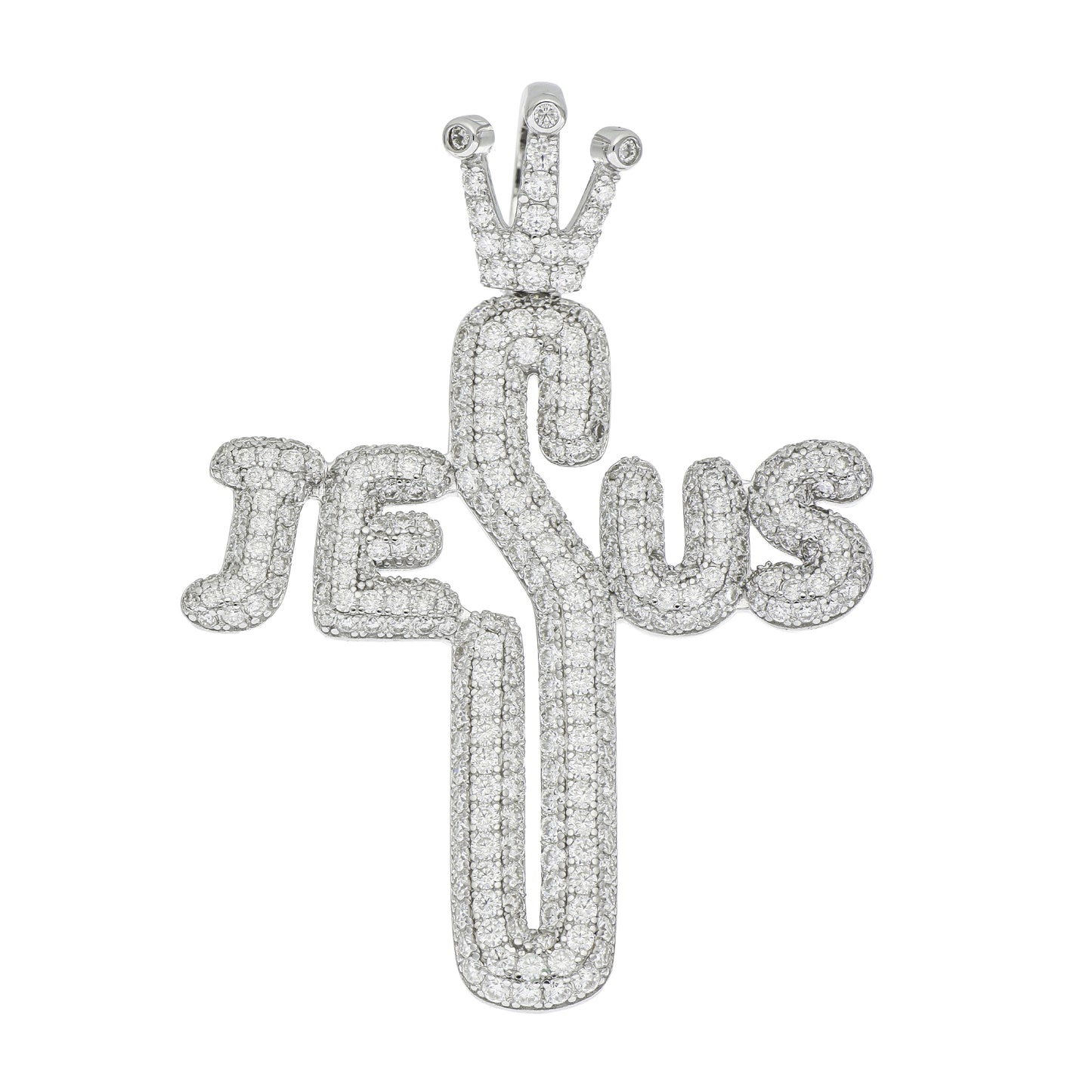 Jesus Corona Plata 925 Moissanita