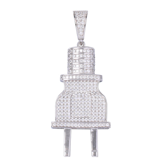 Enchufe Plata Ley 925 Zirconia