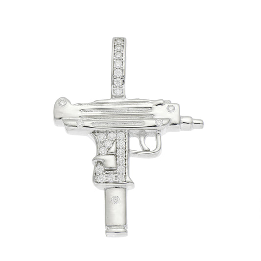 Uzi Plata 925 Moissanita