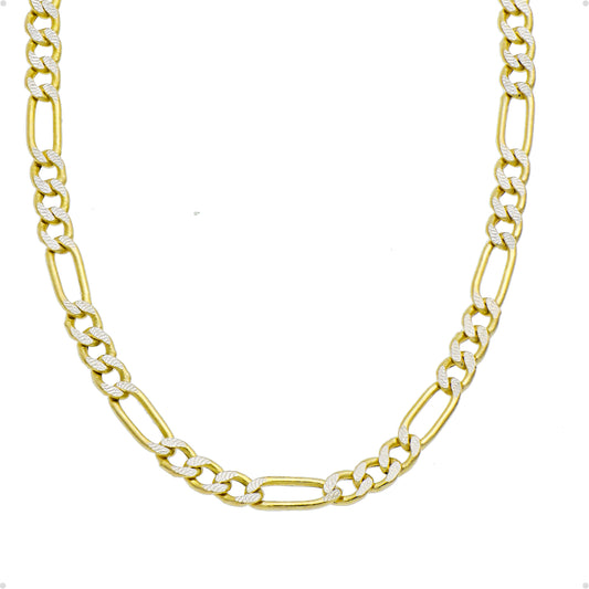 Cadena Figaro Diamantada Oro 10k 65cm - 2.2mm